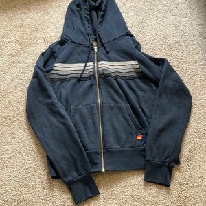 5 STRIPE HOODIE - CHARCOAL // GREY STRIPES
